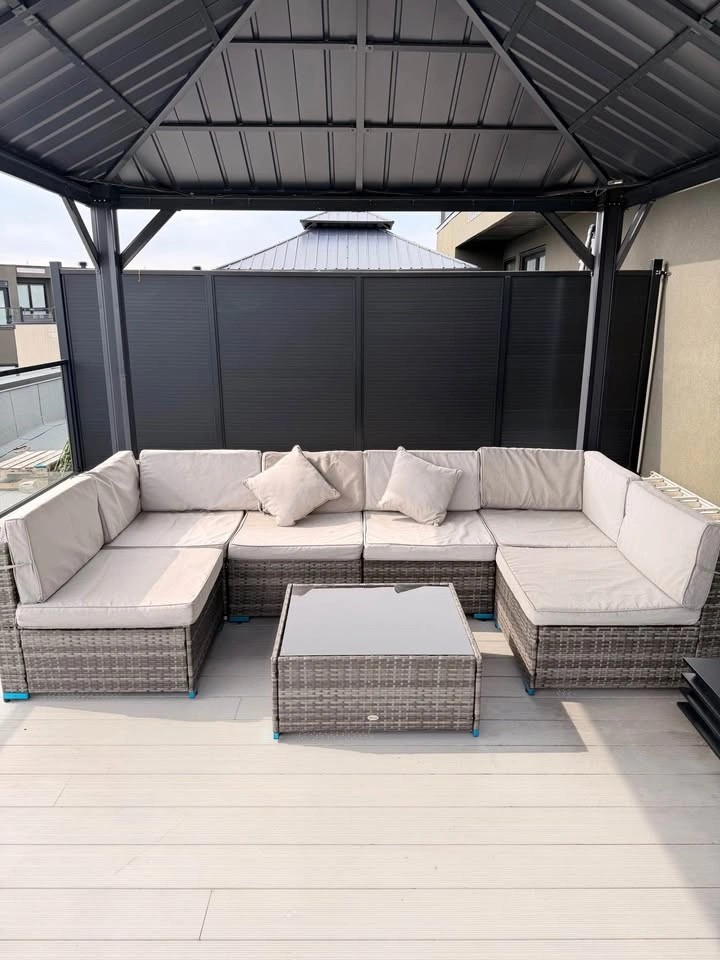 Modern Outdoor Gazebo + Sectional Patio Set - photo 2