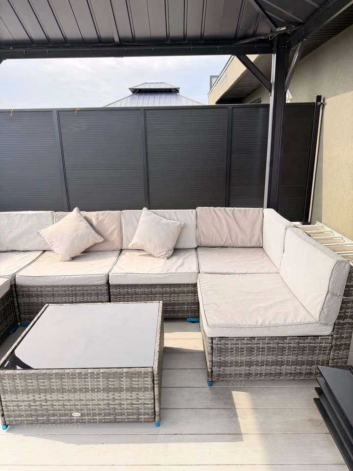 Modern Outdoor Gazebo + Sectional Patio Set - photo 4