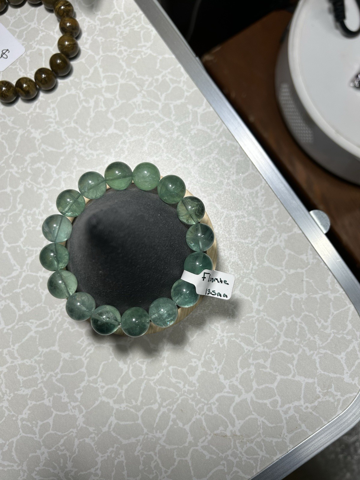 Handcrafted Green Fluorite Beaded Bracelet - Unisex - photo 2