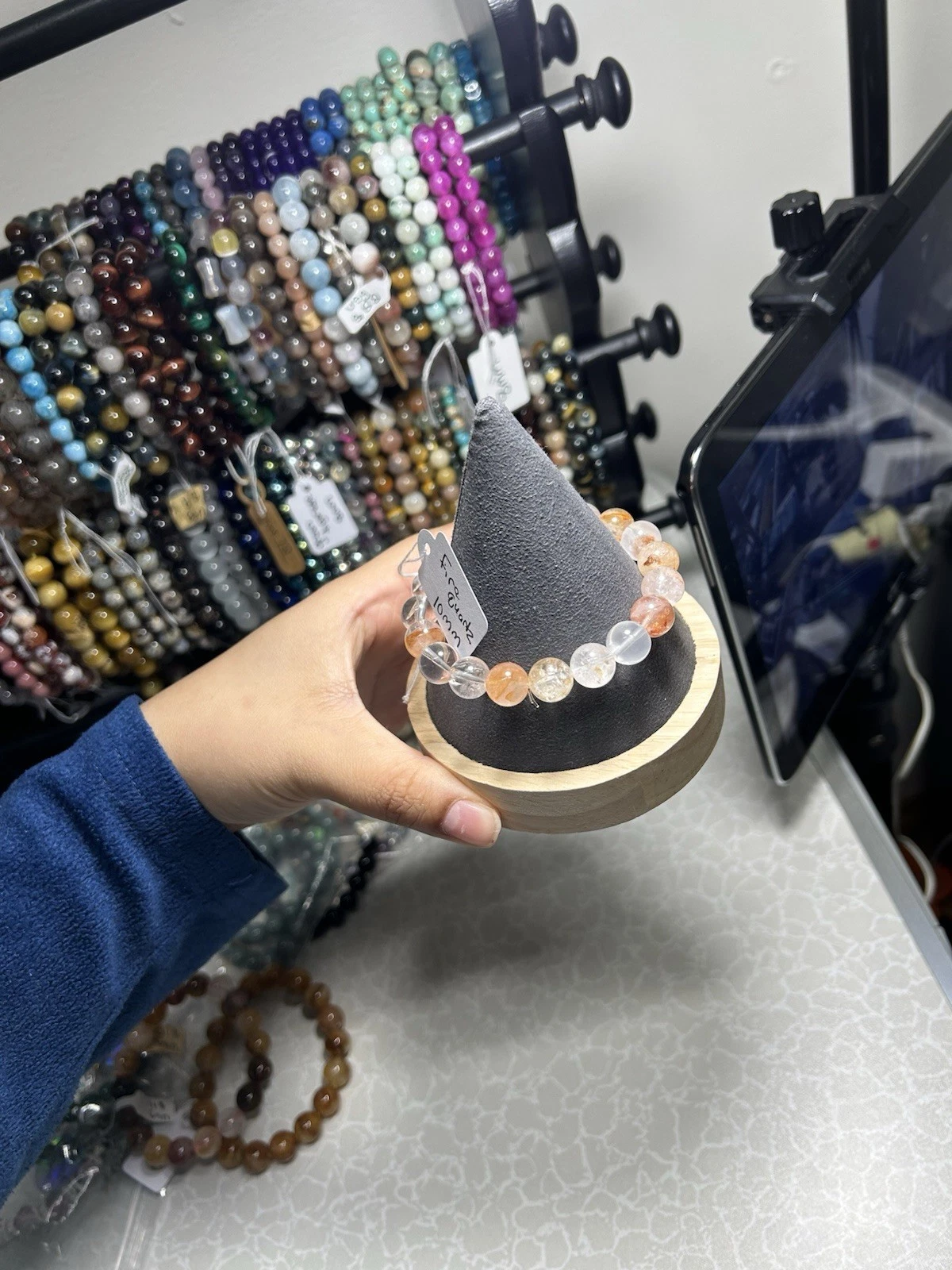 Handcrafted Beaded Bracelet - Fire Quartz - photo 2