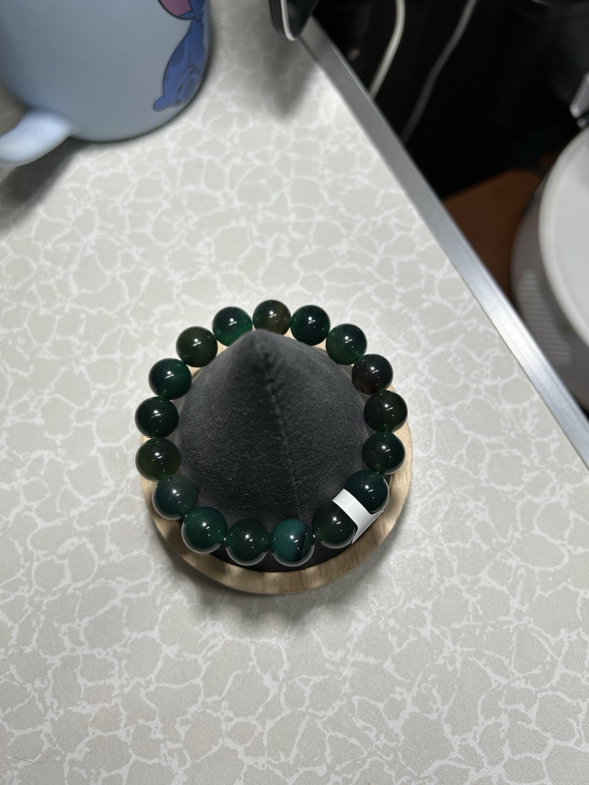 Handcrafted Beaded Bracelet - Green Agate Gemstone - photo 2