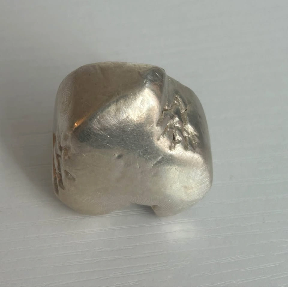 Vintage 925 Sterling Silver Heart Ring -Sculptural design - photo 5