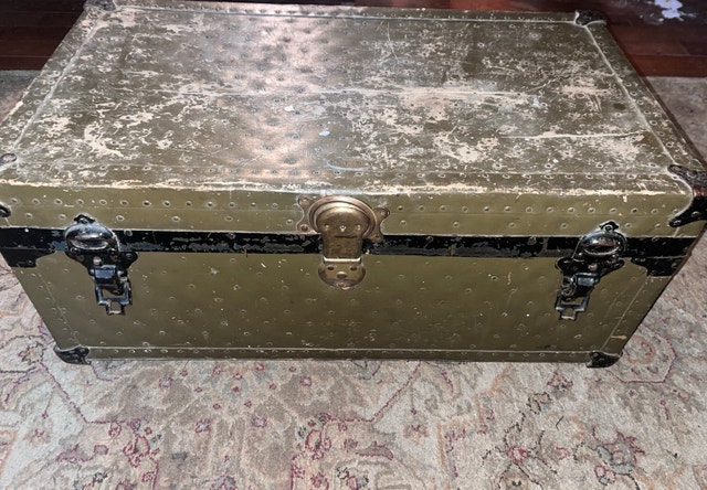 Antique Trunk WW2 Military Footlocker - Must Go!