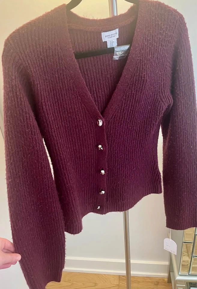 Song of Style Burgundy Cardigan - Size M - New w/ Tags - photo 2
