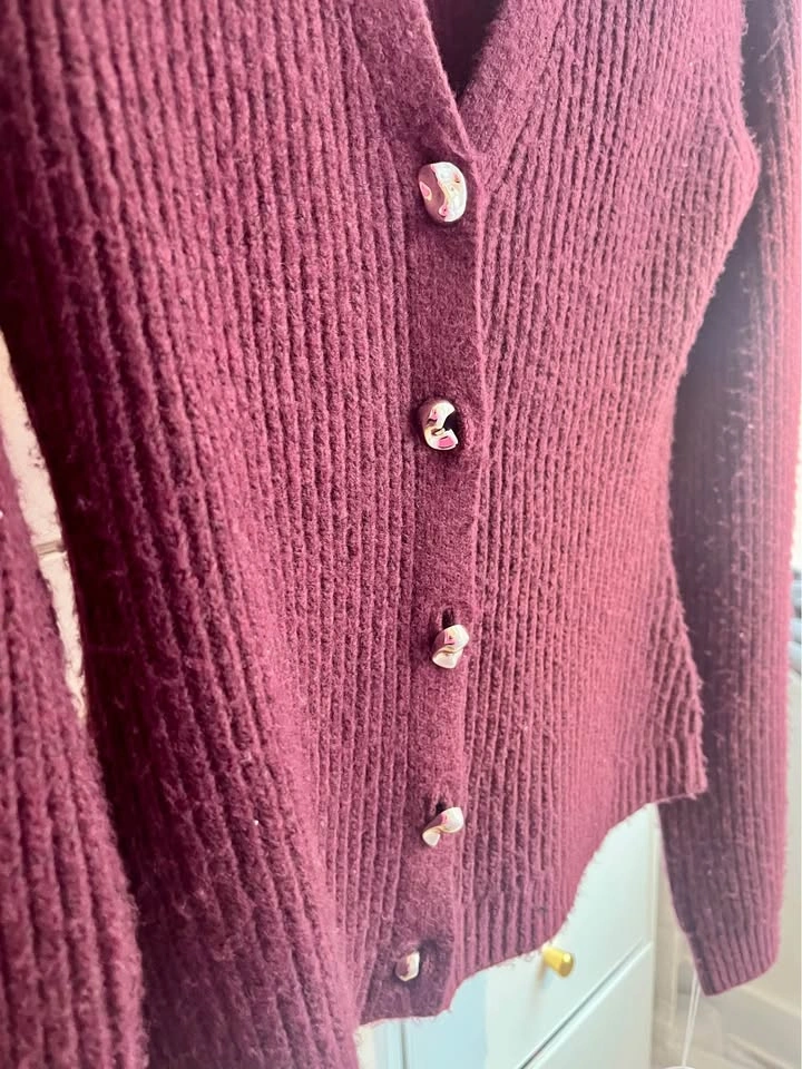 Song of Style Burgundy Cardigan - Size M - New w/ Tags - photo 3