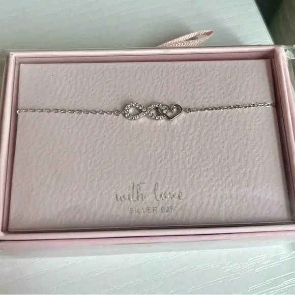 Sterling Silver Infinity Heart Bracelet