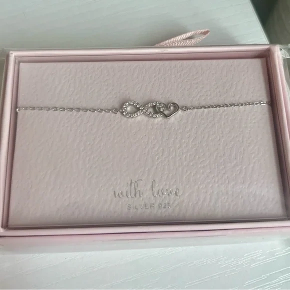 Sterling Silver Infinity Heart Bracelet - photo 3
