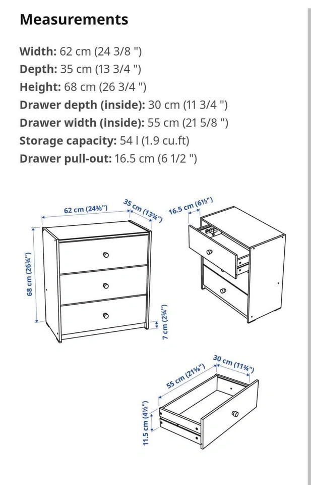 Dresser - 3 Drawer - photo 2