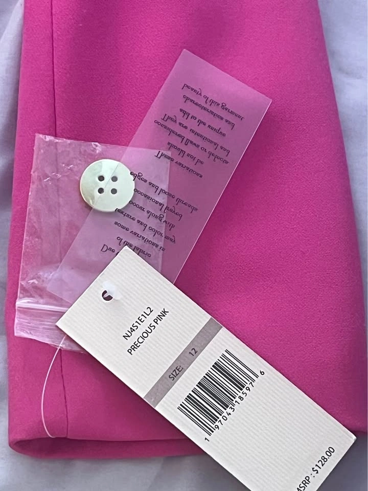 Hot Pink Blazer Size 12 –Designer Jacket- New With Tags! - photo 3