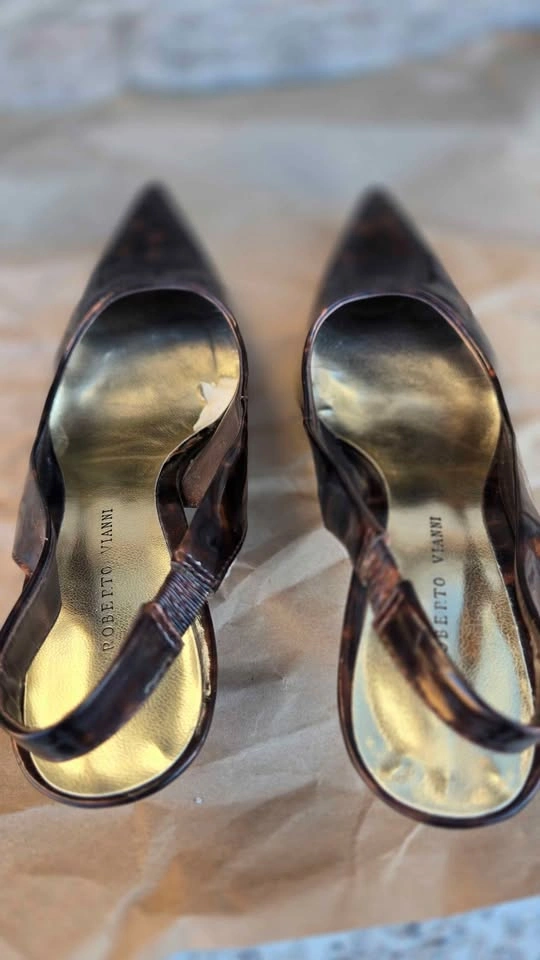 Sz 7, Dressy Kitten heels, Sling back Low Heels Shoe - photo 3