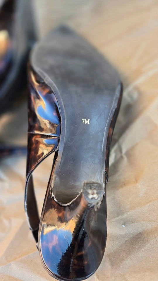 Sz 7, Dressy Kitten heels, Sling back Low Heels Shoe - photo 4