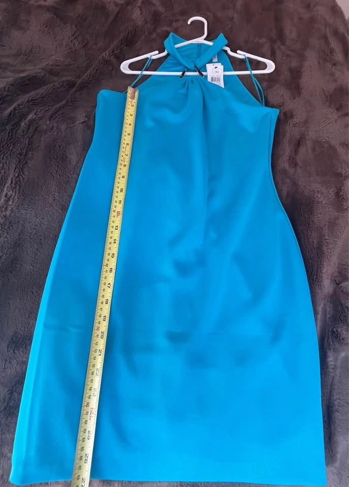 GUESS Blue Halter Dress Size 12 - Elegant Evening / Cocktail Dre - photo 2
