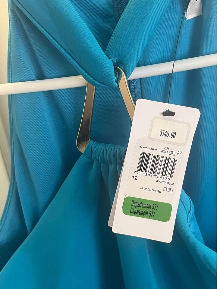 GUESS Blue Halter Dress Size 12 - Elegant Evening / Cocktail Dre - photo 3
