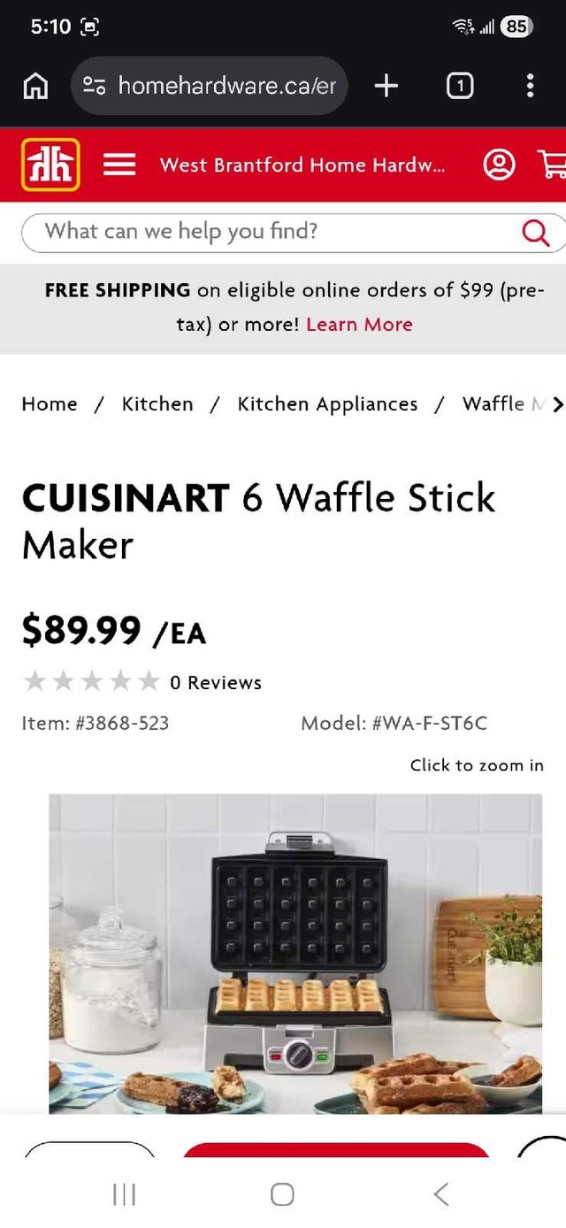Cuisinart Waffle Stick Maker, Bakes 6 (BNIB) - photo 3