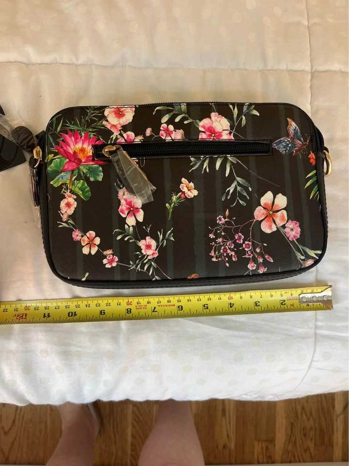 Floral Butterfly Black Crossbody Bag - New With Tags - photo 3