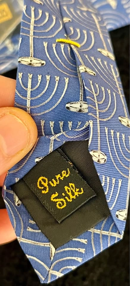 Josh Bach 100% Silk Menorah Tie - New without Tags - photo 2