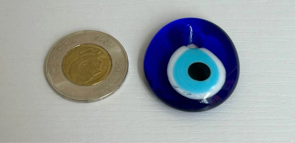 Evil Eye Protection Charm Blue Glass Amulet - photo 2