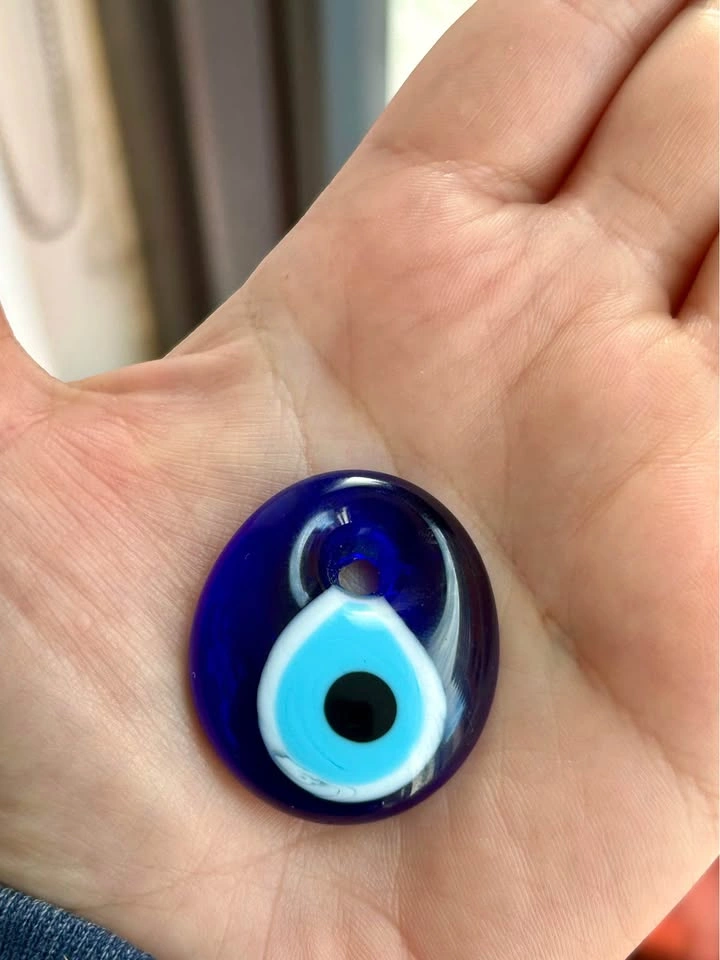 Evil Eye Protection Charm Blue Glass Amulet - photo 4
