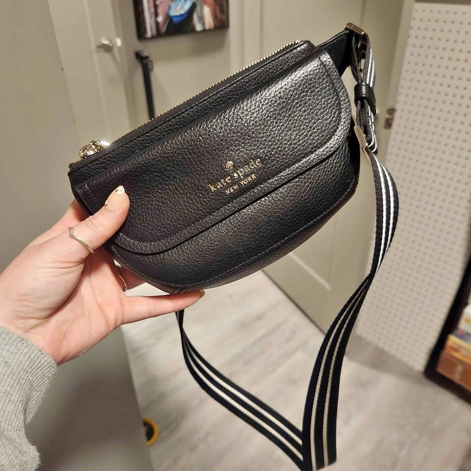 Black Kate Spade Crossbody Purse Fanny Pack Belt Bag