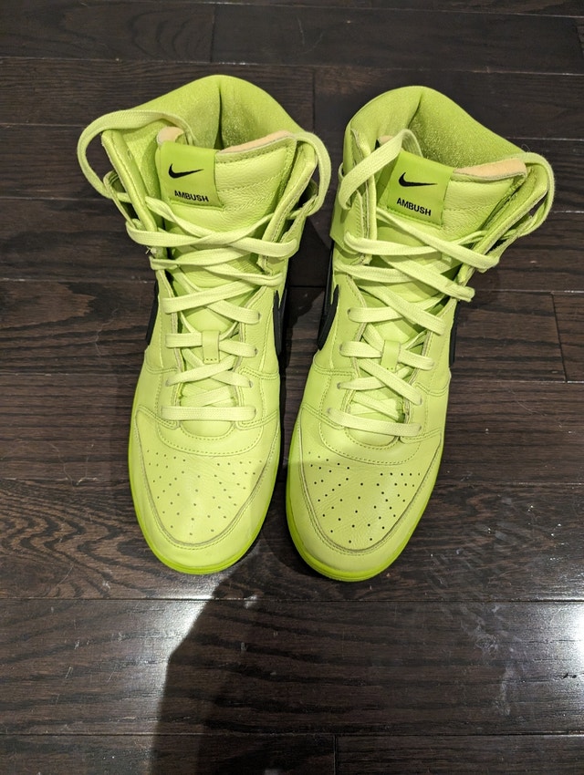 Nike Dunk High x AMBUSH Flash Lime US Men 12 - photo 3