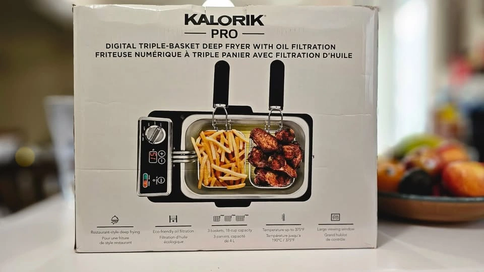 Kalorik Pro Triple Basket Deep Fryer 4.2QT