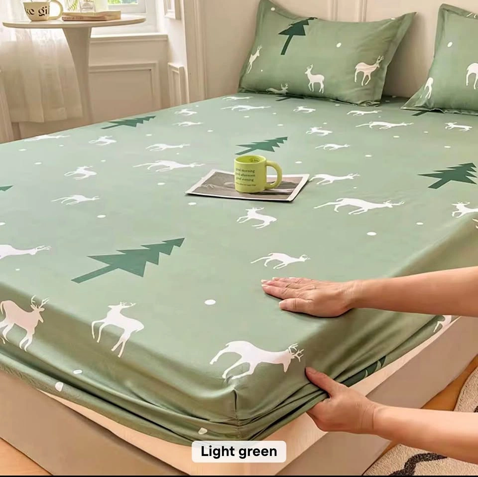 New Washed Cotton Fitted Bed Sheets - King & Queen Sizes, Cute P