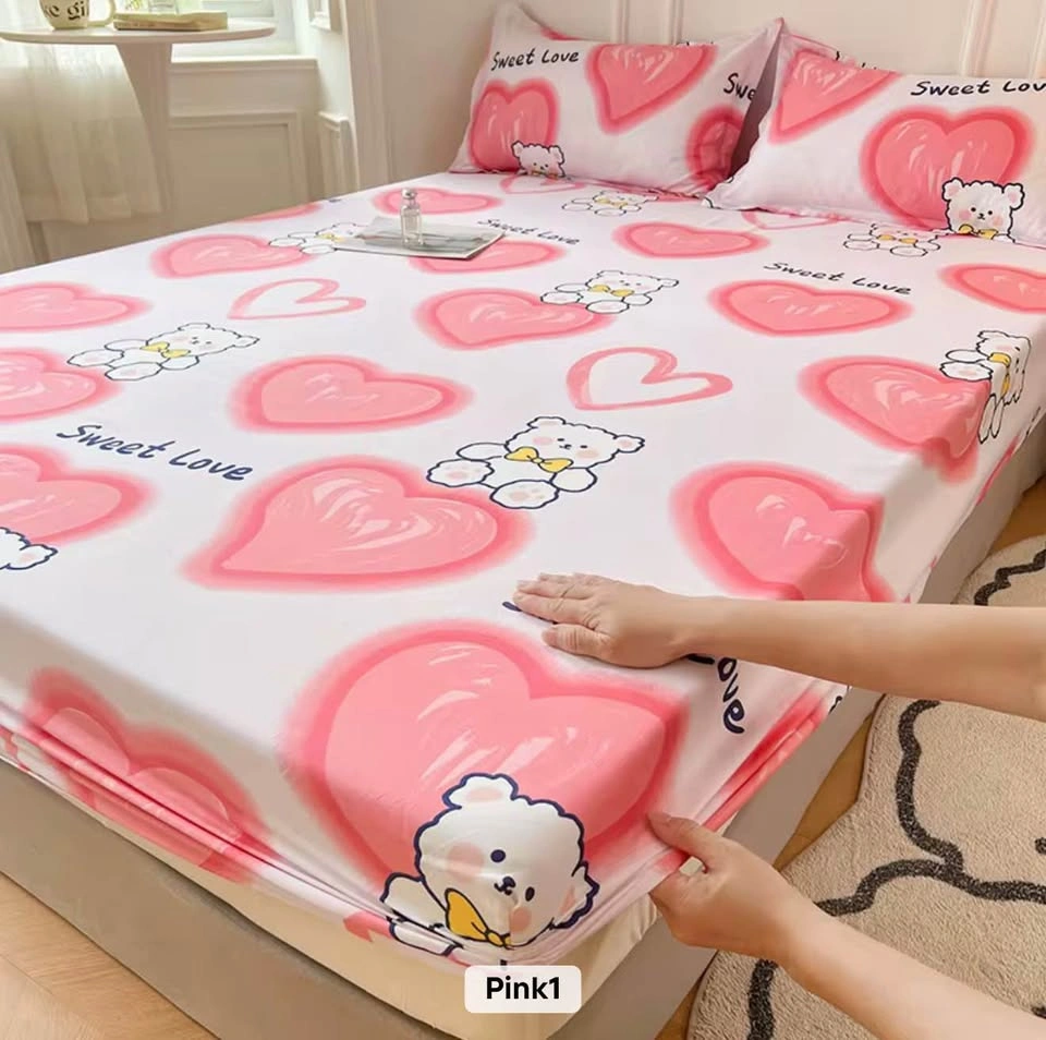 New Washed Cotton Fitted Bed Sheets - King & Queen Sizes, Cute P - photo 5
