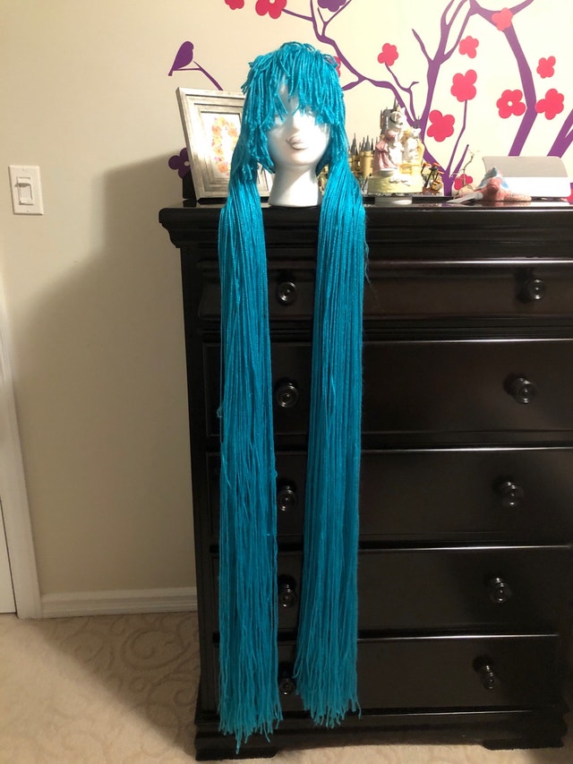 Hatsune Miku Crocheted Handmade Wig