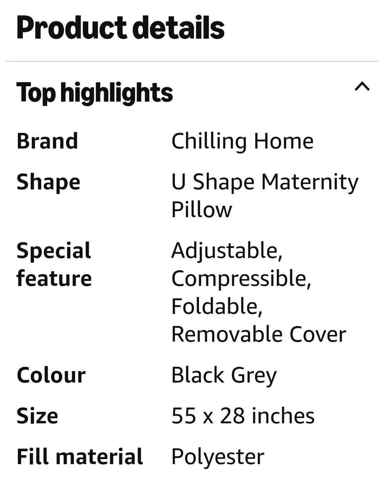 Pregnancy U-Shaped Body Pillow – Dark Grey – Brand New - photo 4