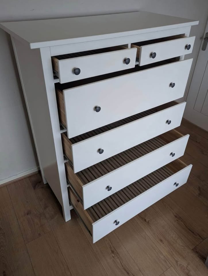 Ikea Dresser Tallboy White with glasstop - photo 2