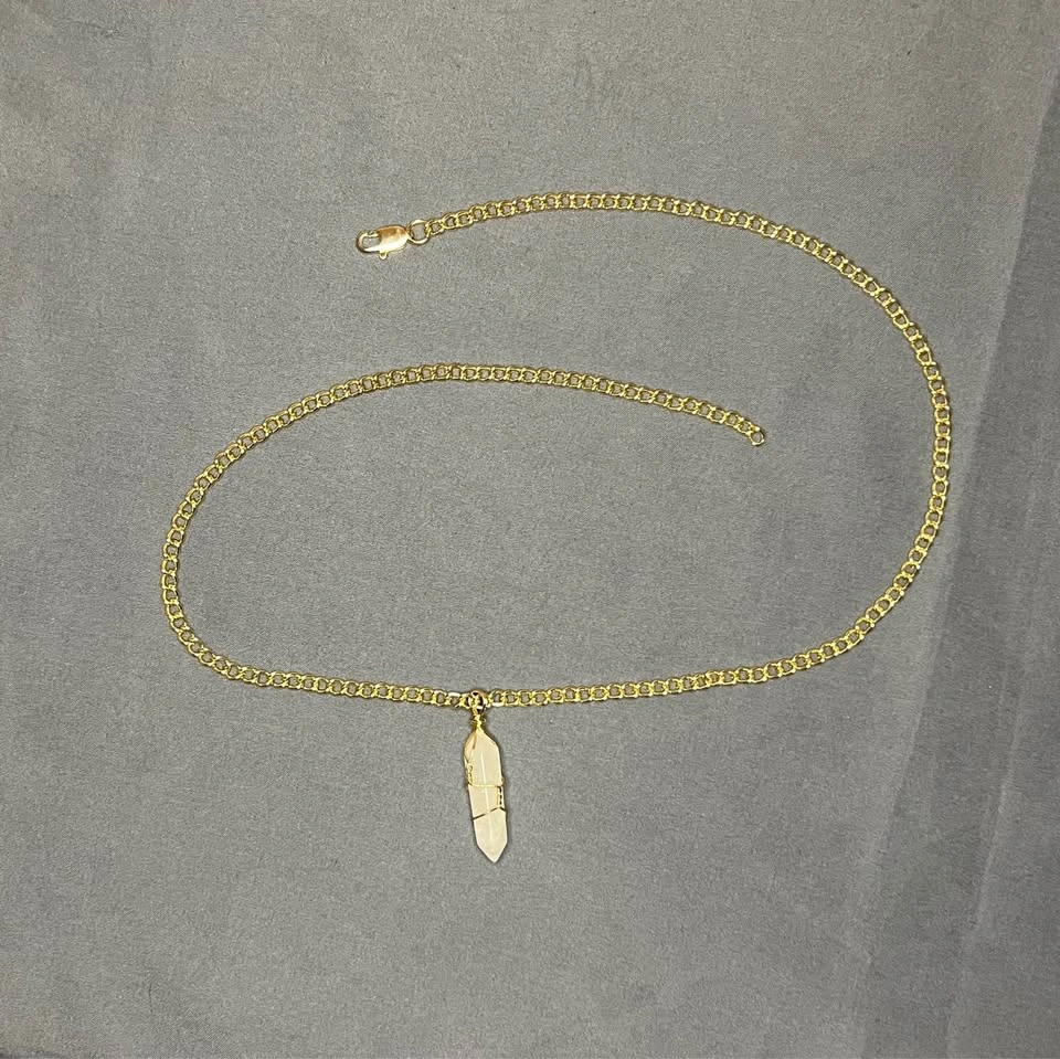 3 Gold Toned Iron Pendant Necklaces for Sale - photo 2