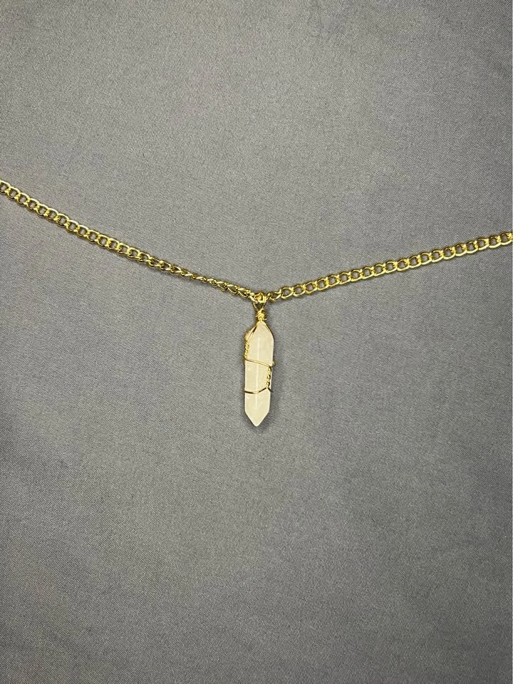 Two Gold Toned Iron Pendant Necklaces - photo 2