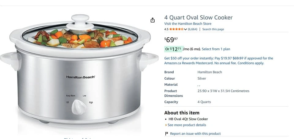 Hamilton Beach 4 Quart Oval Slow Cooker - photo 4
