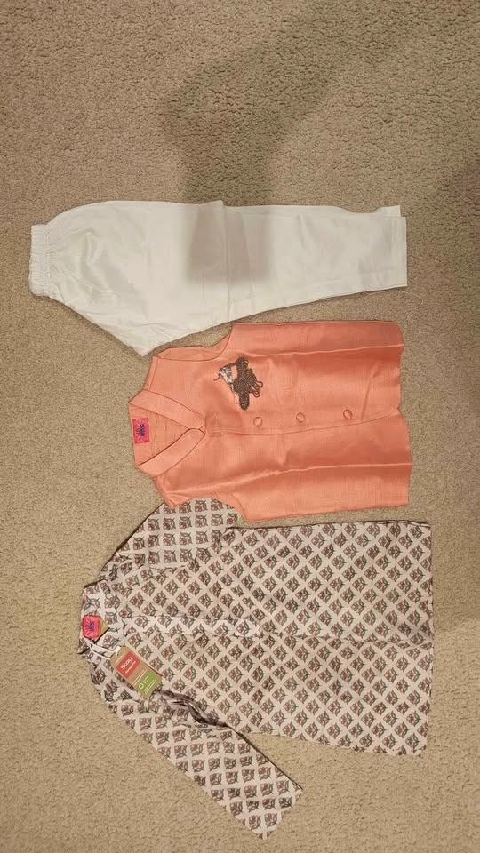 3-Piece Ethnic Wear Set: Kurta, Waistcoat & Pajama - photo 5