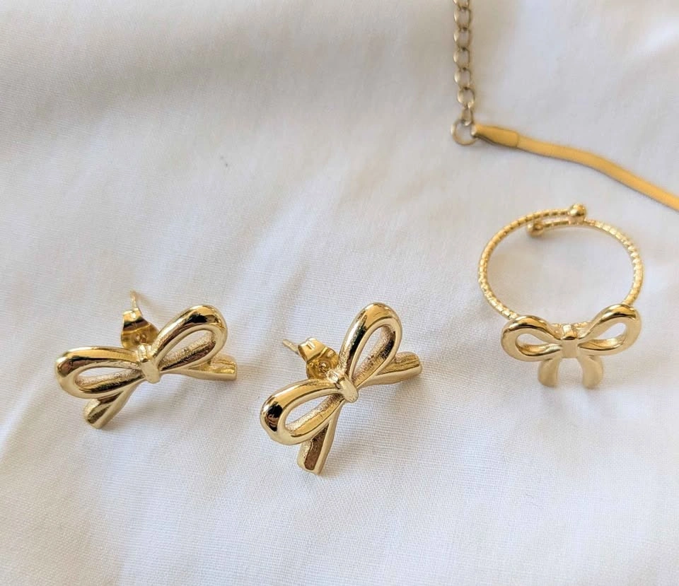 Brand New 18K Gold-Plated 4-Piece Jewelry Set - photo 3