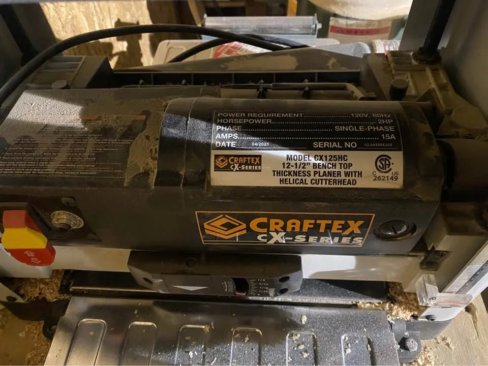 Woodworking tools, Craftex planer with helical head image indicator(2)