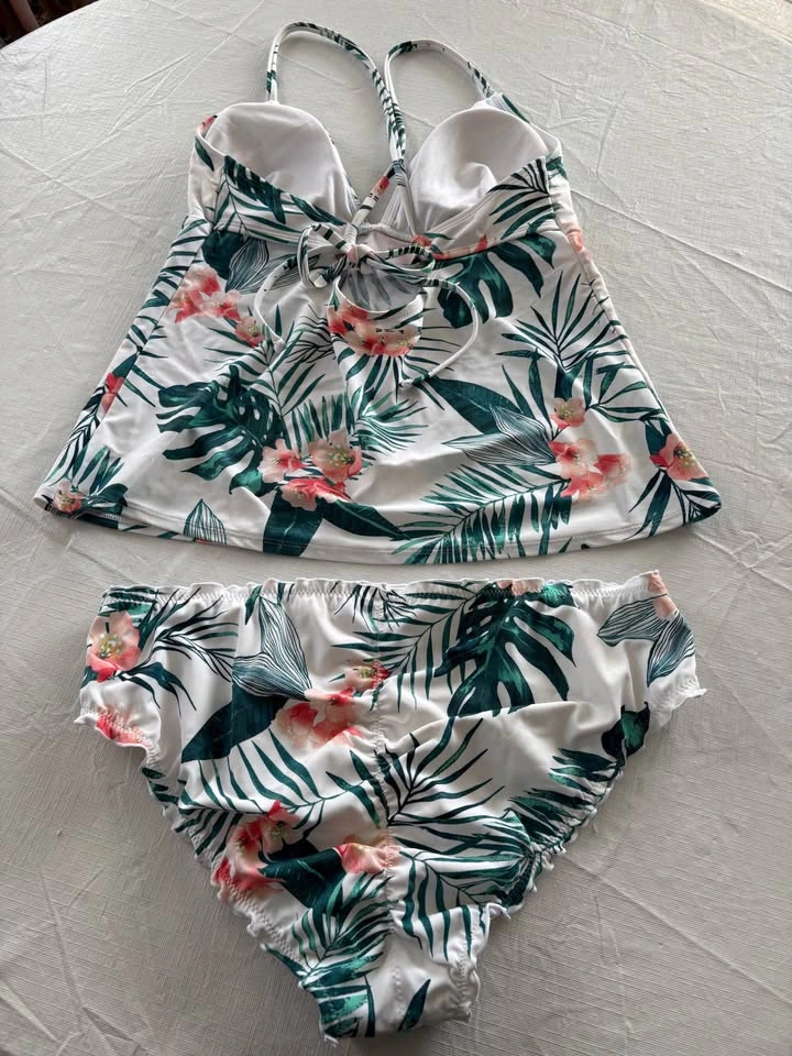 CUPSHE Tropical Floral Tankini Set - Size Large - photo 2