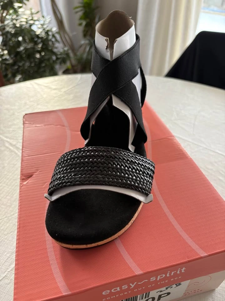 Easy Spirit Selorena2 Woven Wedge Sandals - Size 8 Wide - photo 3