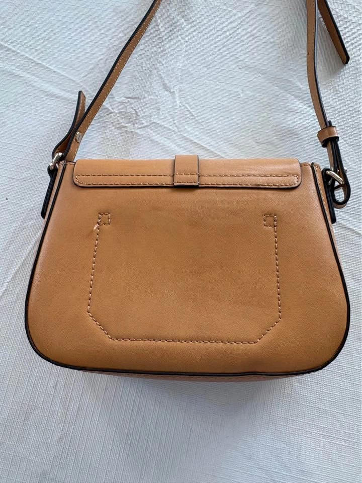 Gap Tan Faux-Leather Saddle Crossbody Bag - Excellent Condition - photo 5
