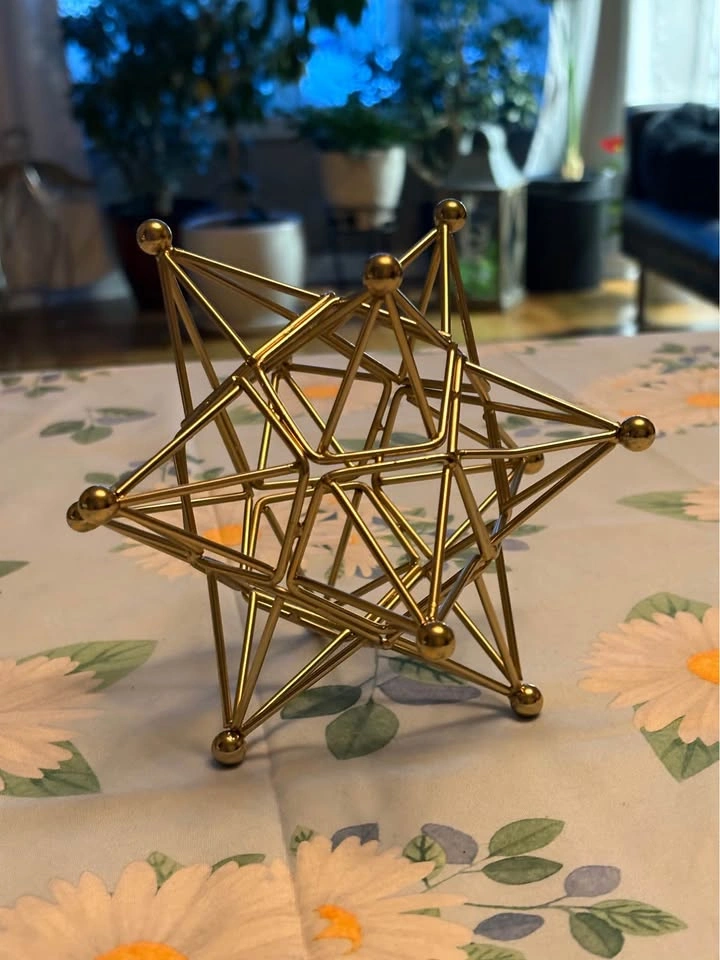 Gold Geometric Star Sculpture - Modern Home/Office Decor - photo 2