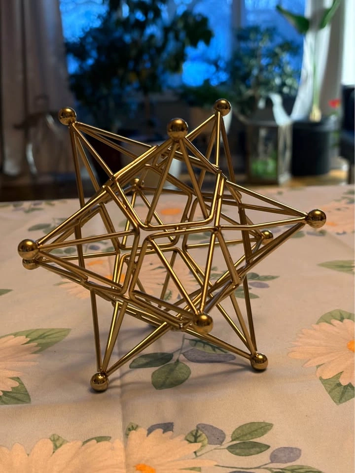 Gold Geometric Star Sculpture - Modern Home/Office Decor - photo 3