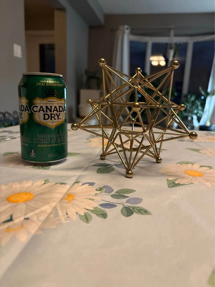 Gold Geometric Star Sculpture - Modern Home/Office Decor - photo 4