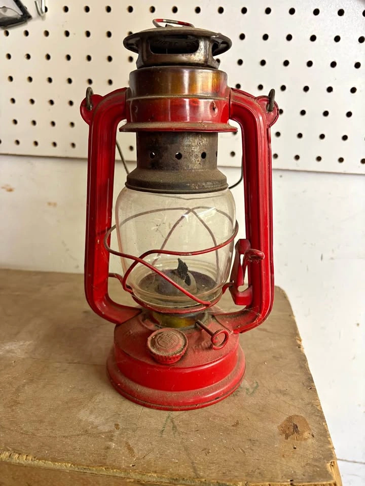 Vintage Red Kerosene Lantern