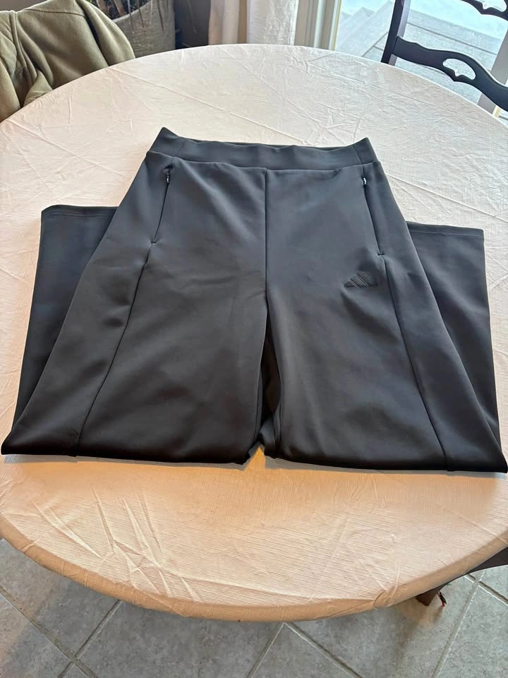 Adidas Women’s High-Waisted Ankle Pants - Black (Size Medium)