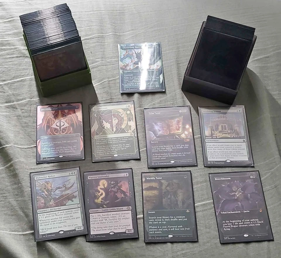Chatterfang Commander Deck, Double Sleeved + Deck Box
