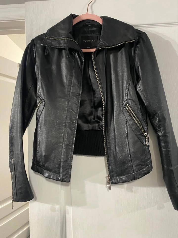 Moto style Mendocino leather jacket - photo 2