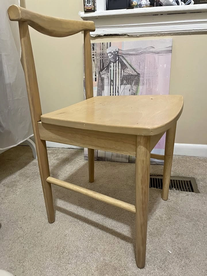 Moving Sale: Light Wood Accent Chair [Available May 6th]