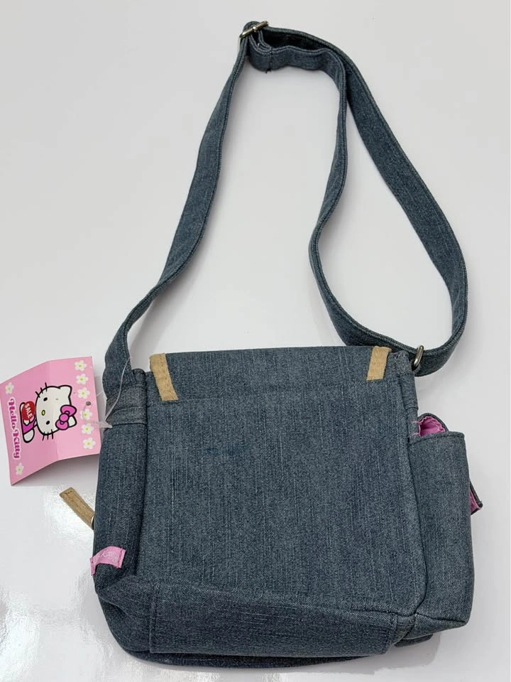 Vintage Hello Kitty Denim Bag Y2K Sanrio Crossbody Cute Rare - photo 5