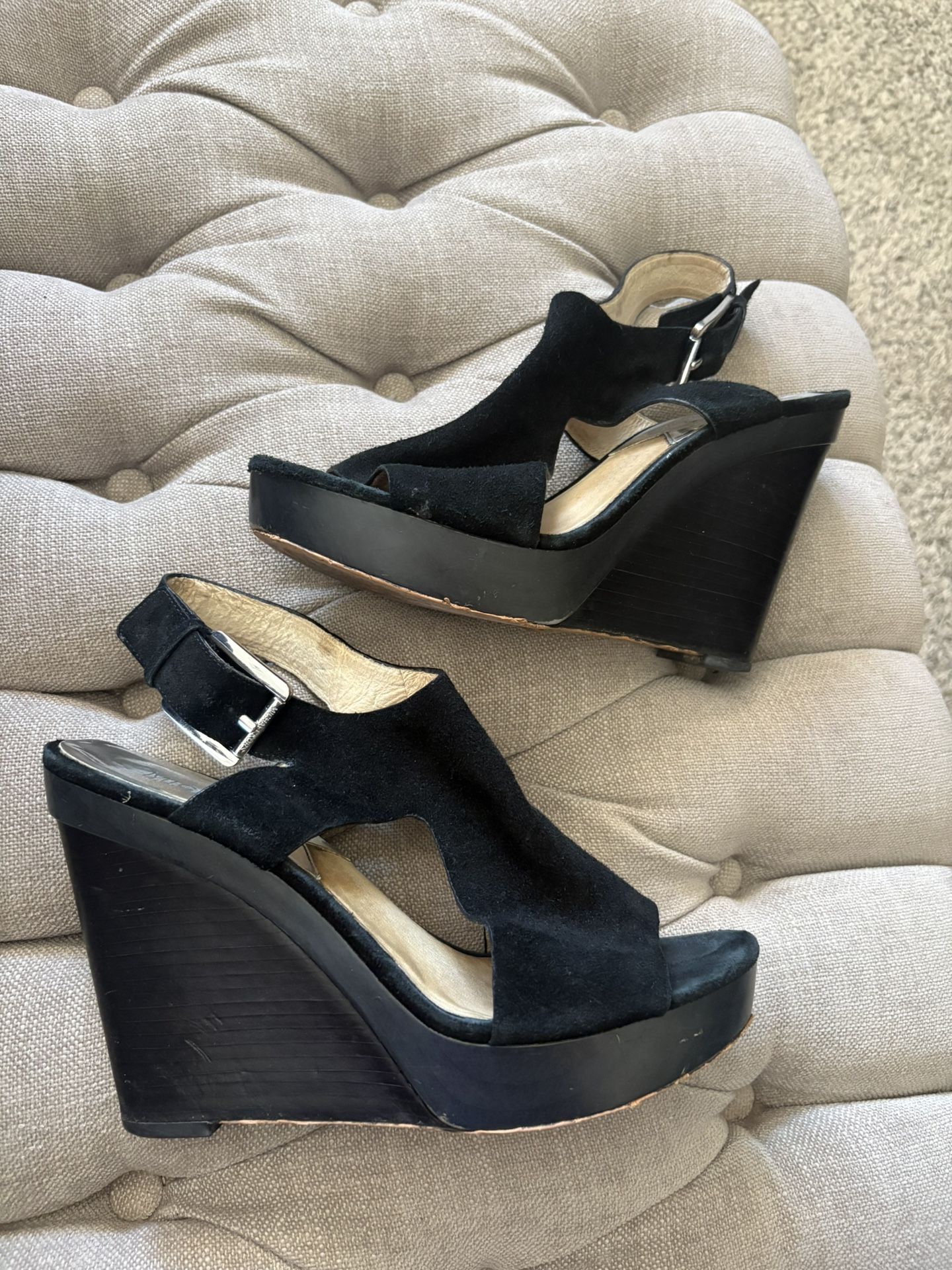 Black Wedges Size 9 $10