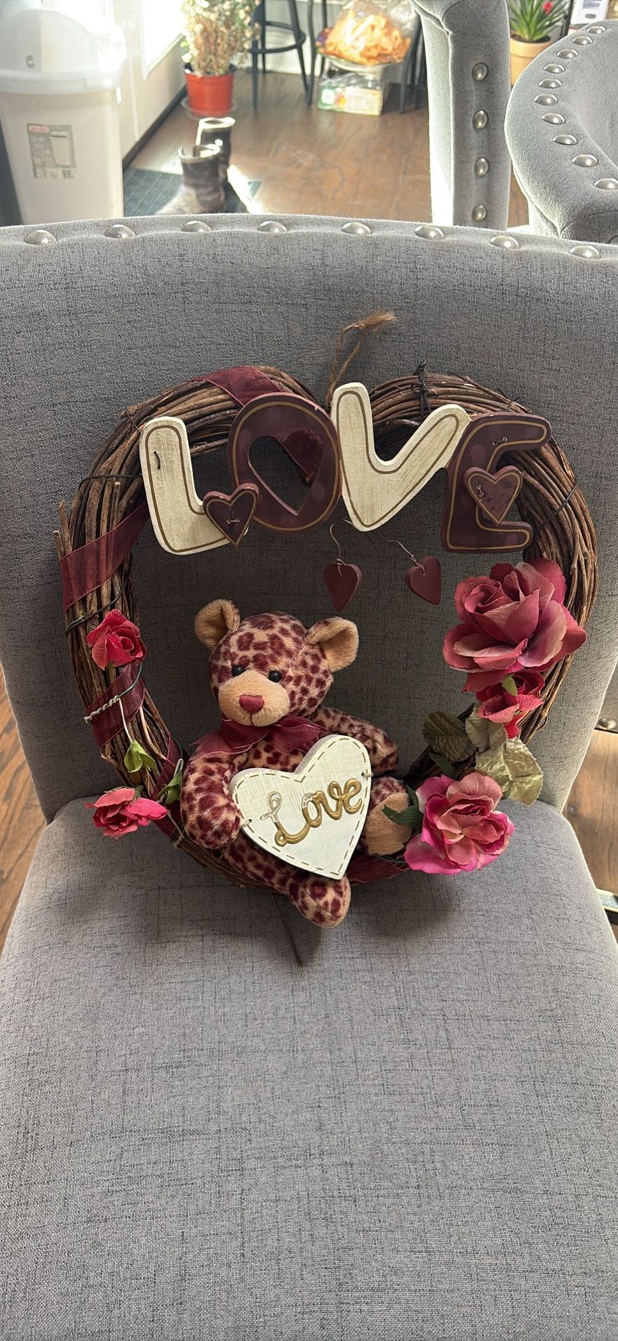 Handmade Unique Valentine Wreath $20